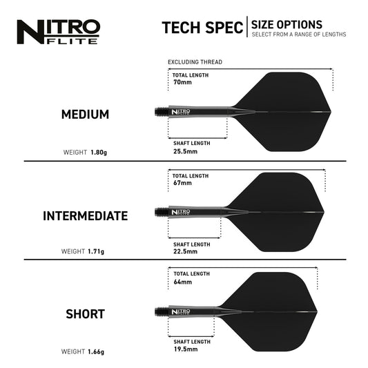 NITRO FLITE - INTEGRATED FLIGHT AND SHAFT BLACK & BLACK