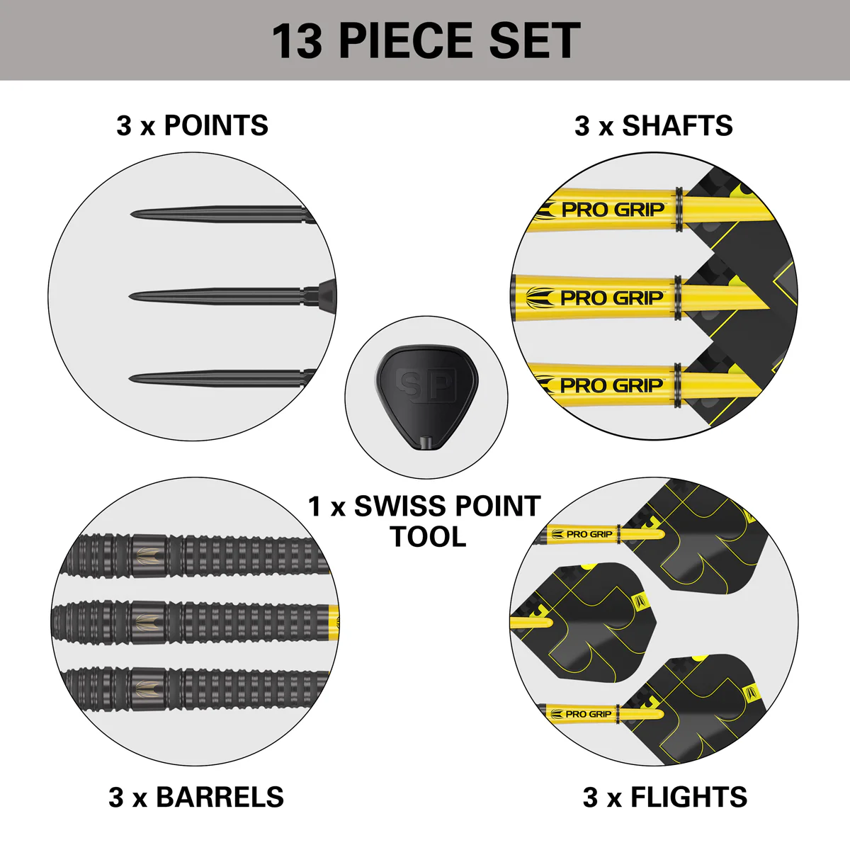 BOLIDE VOID 03 90% TUNGSTEN SP STEEL TIP DARTS BY TARGET