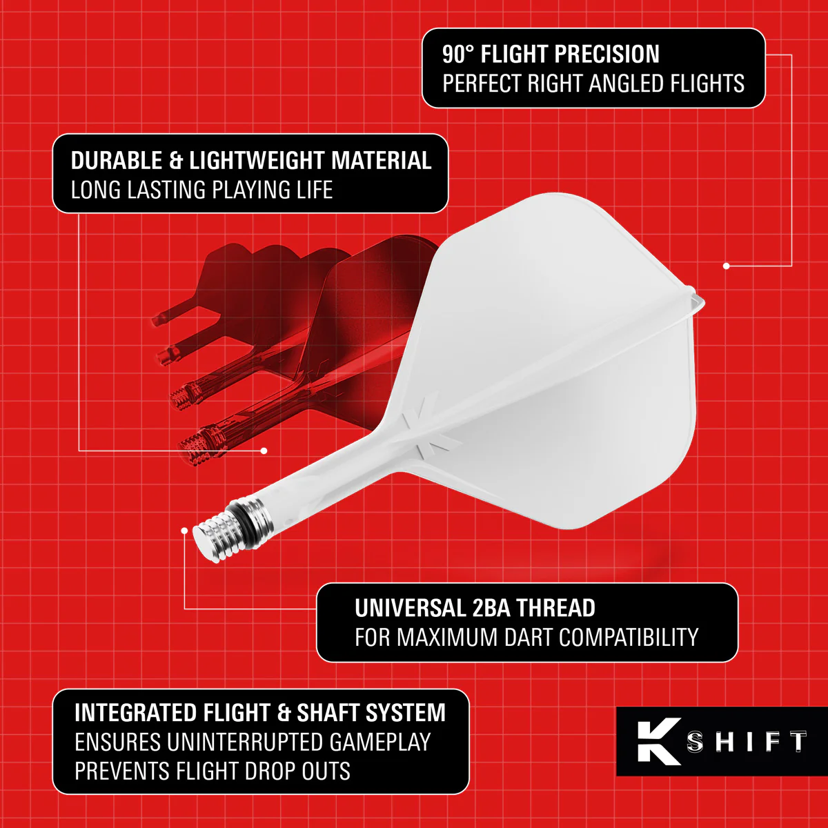 TARGET K-SHIFT WHITE NO2 INTEGRATED FLIGHTS & SHAFTS