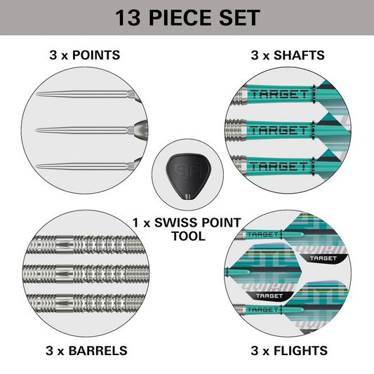 TARGET HYDRO 01 90% TUNGSTEN SP STEEL TIP DARTS