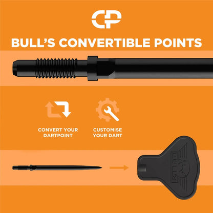 BULL'S NL VINTAGO BOMB CP 90% TUNGSTEN STEEL TIP DARTS