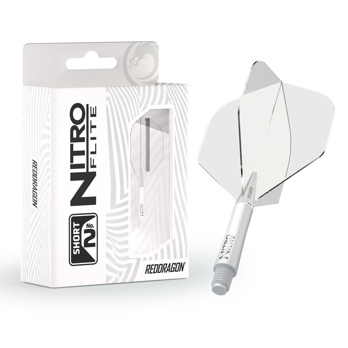 NITRO FLITE - INTEGRATED FLIGHT AND SHAFT WHITE & CLEAR