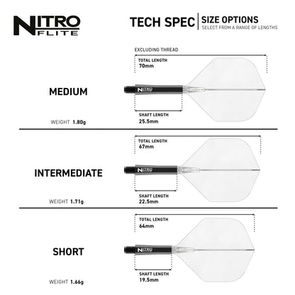 NITRO FLITE - INTEGRATED FLIGHT AND SHAFT BLACK & CLEAR