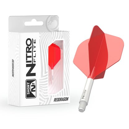 NITRO FLITE - INTEGRATED FLIGHT AND SHAFT WHITE & RED