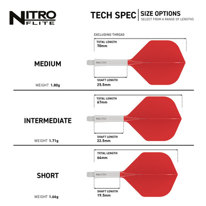 NITRO FLITE - INTEGRATED FLIGHT AND SHAFT WHITE & RED