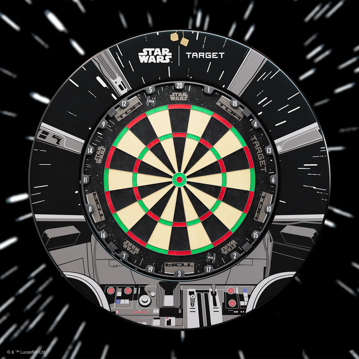 STAR WARS™ | TARGET TOR DARTBOARD & MILLENNIUM FALCON SURROUND BUNDLE