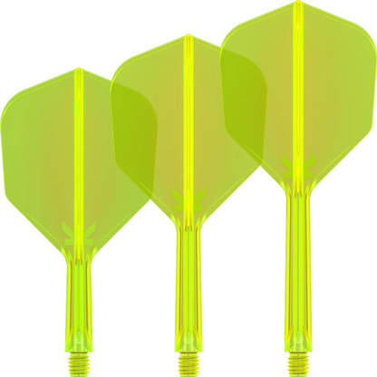 K-FLEX NEON YELLOW NO6 ONE PIECE DART FLIGHTS BY TARGET