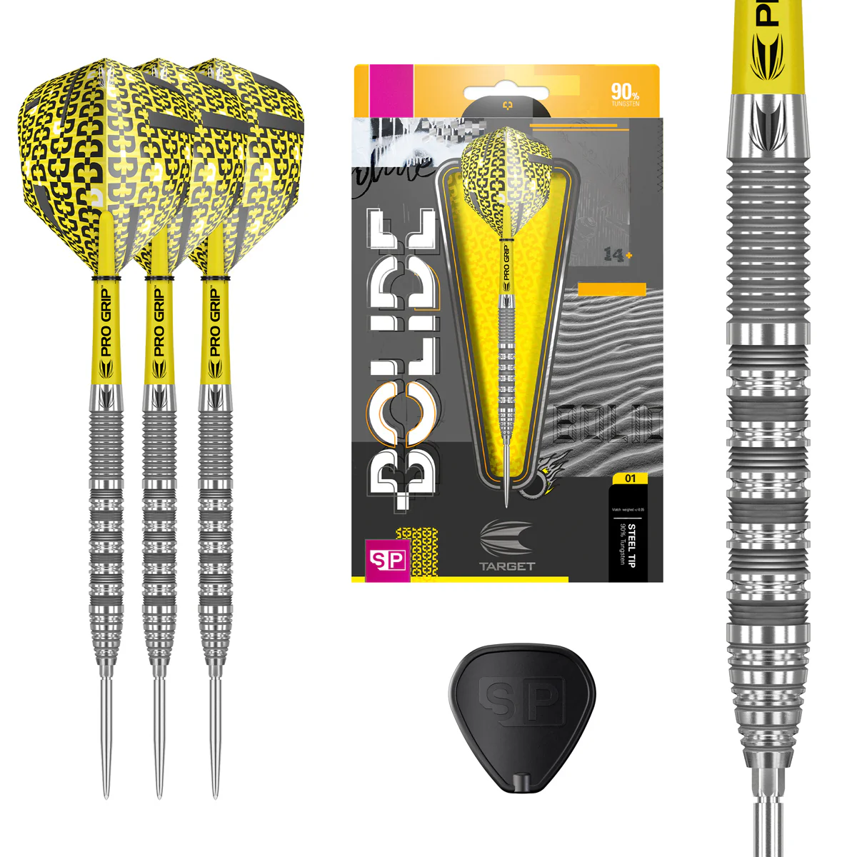 BOLIDE 01 SWISS POINT 90% TUNGSTEN STEEL TIP DARTS BY TARGET