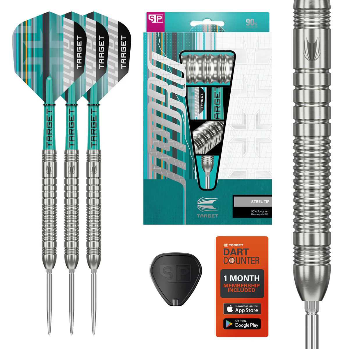 TARGET HYDRO 03 90% TUNGSTEN SP STEEL TIP DARTS