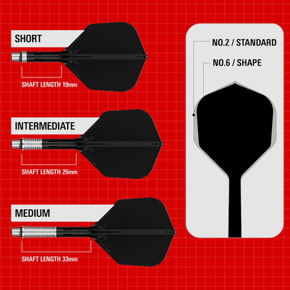 TARGET K-SHIFT BLACK NO6 INTEGRATED FLIGHTS & SHAFTS