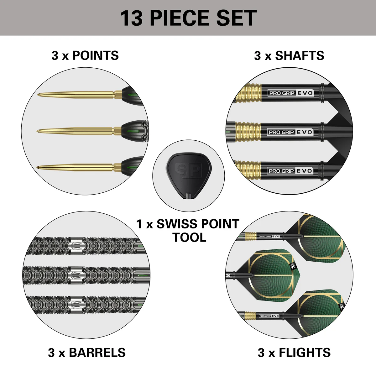 CULT SP03 90% TUNGSTEN SWISS POINT STEEL TIP DARTS BY TARGET