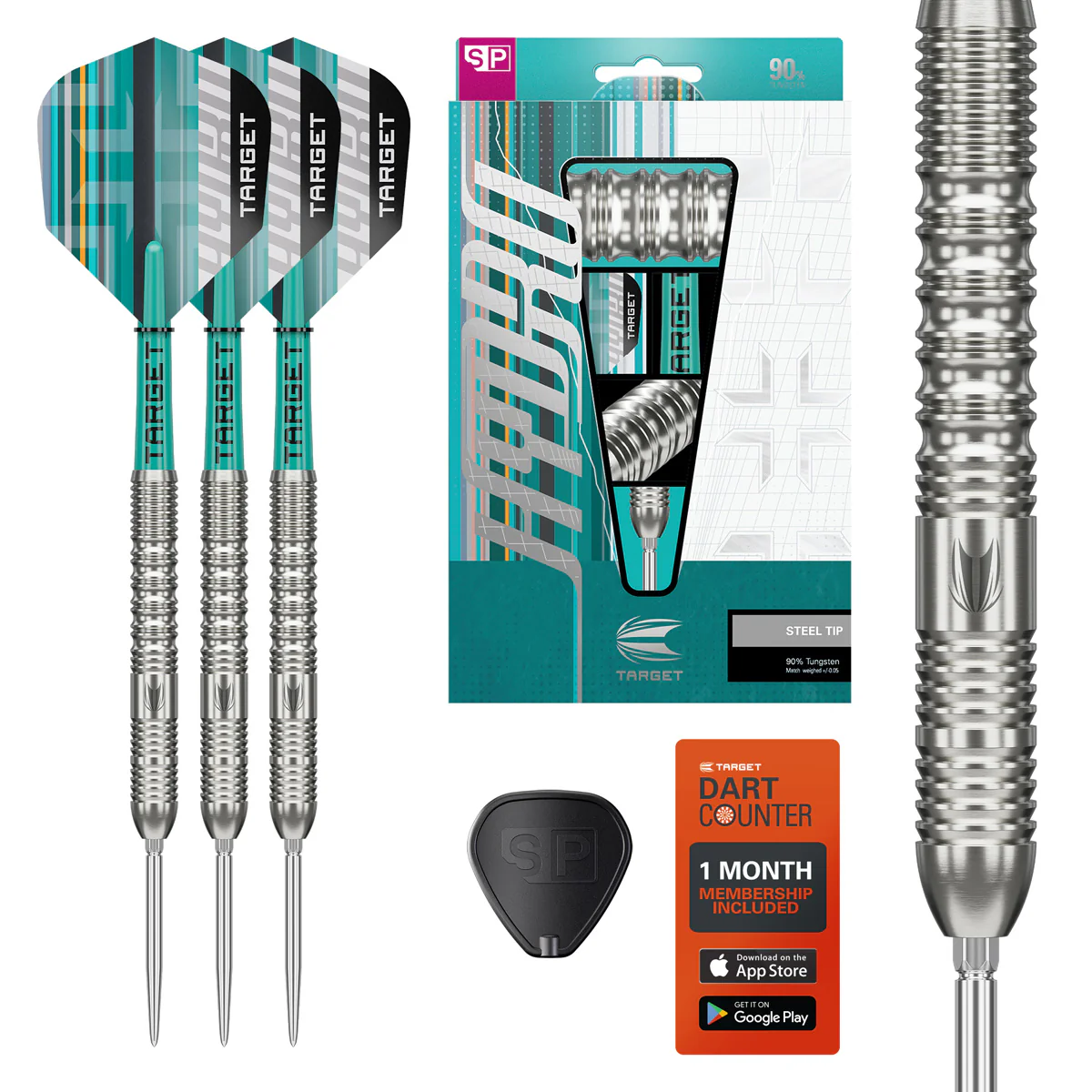 TARGET HYDRO 01 90% TUNGSTEN SP STEEL TIP DARTS